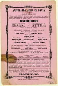 Stagione estiva 1880. Nabucco, Ernani, Attila