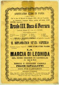 La marcia di Leonida nel nome grande di Garibaldi