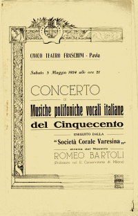 Concerto di musiche polifoniche vocali italiane del Cinquecento